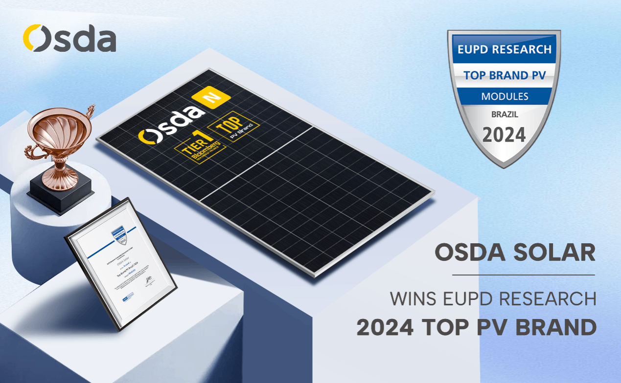 Osda Solar wird jährlich als TOP-PV-Marke ausgezeichnet